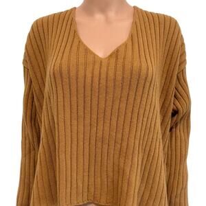 new Nordstrom Abound v neck plus 2X ribbed sweater SP2 3142